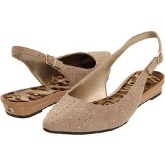 Sam Edelman Idahlia Classic Fall Winter Holiday Chic Studded Slingback Flats - Picture 1 of 16